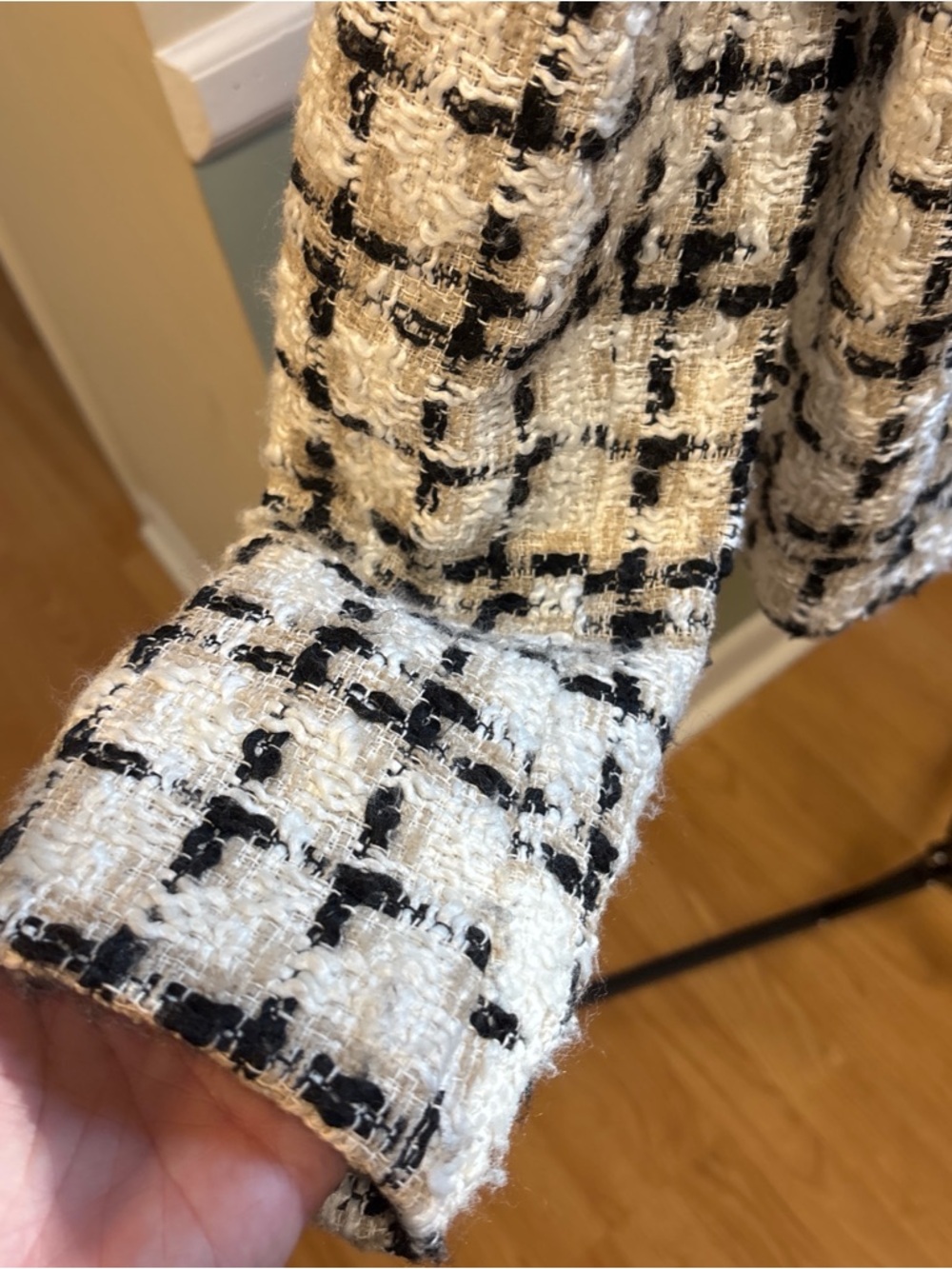 Amanda & Chelsea Black, White & Beige Tweed Jacket - Picture 6 of 7